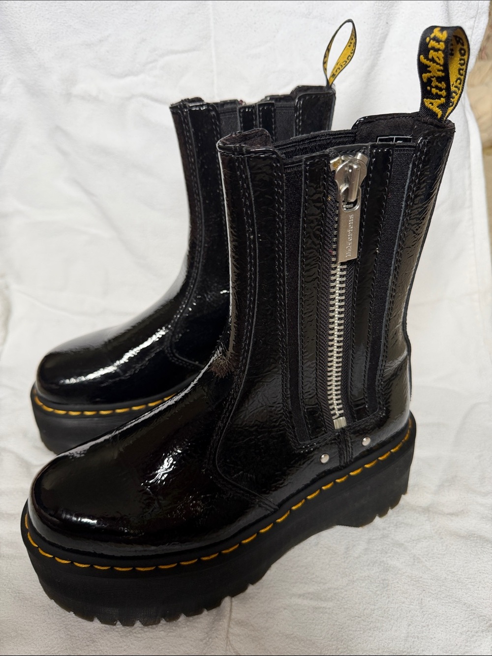 Dr. Martens Patent Platform Chelsea Boot Size 7